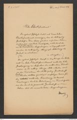 k.k. naturhistorisches Hofmuseum, Intendanzakten 1885-1896 (Hauer), Aktenzahl Z.4.a/1889, Seite 1